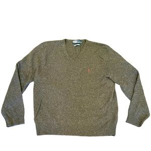 Ralph Lauren V Neck Sweater - 100% lambs Wool - XL